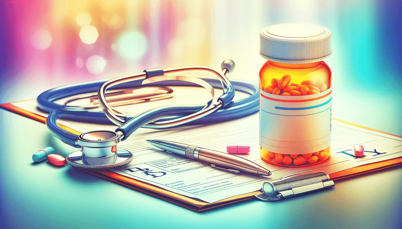 An illustration representing oxycodone and its medical uses.