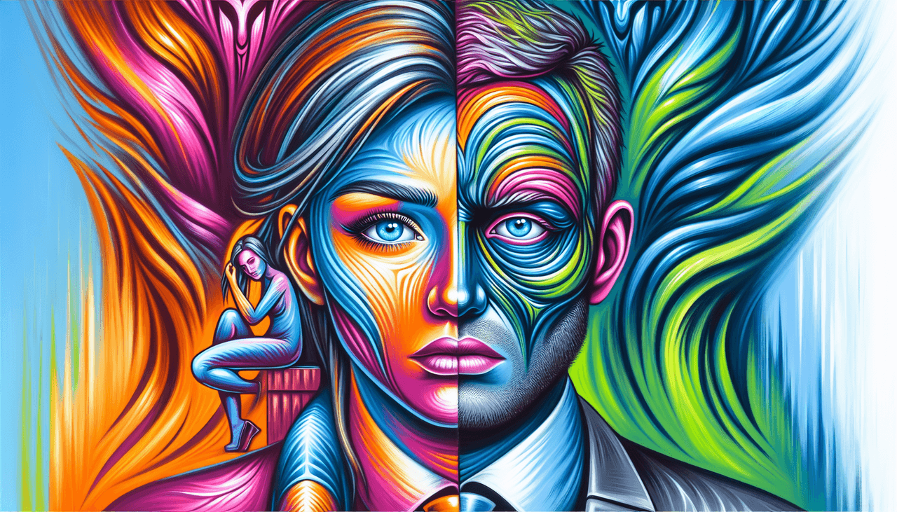 An illustration depicting the effects of Adderall on personality.