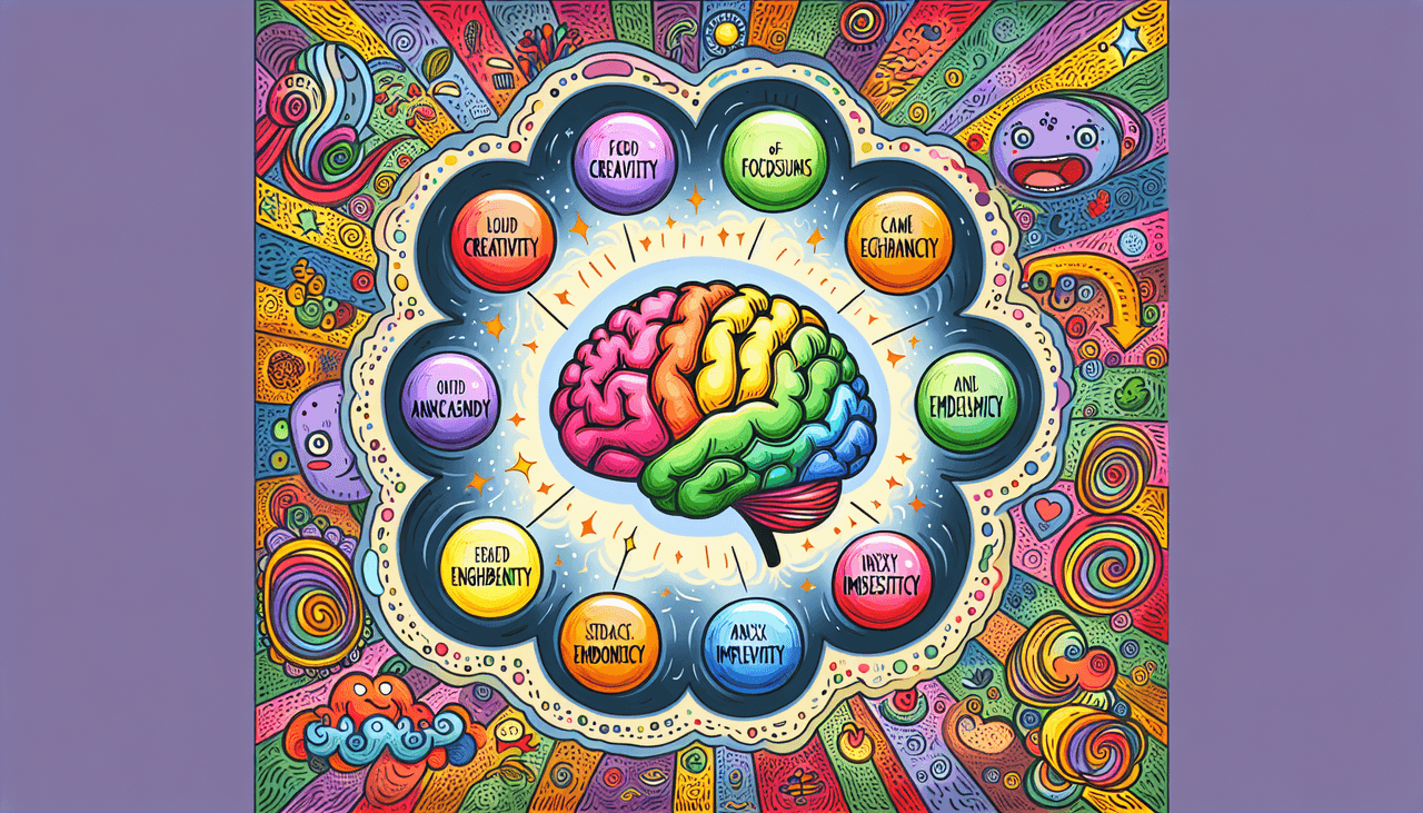 An artistic representation of how Adderall affects personality traits.