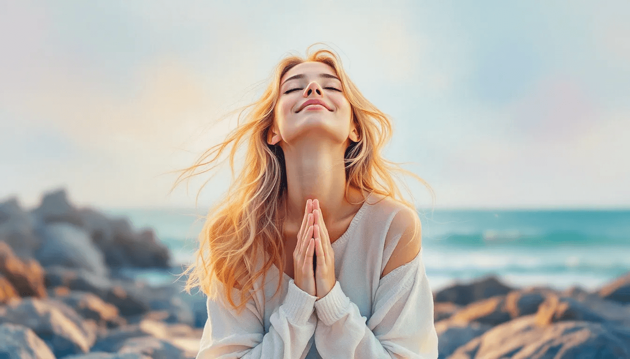 An inspiring image representing self love and compassion.