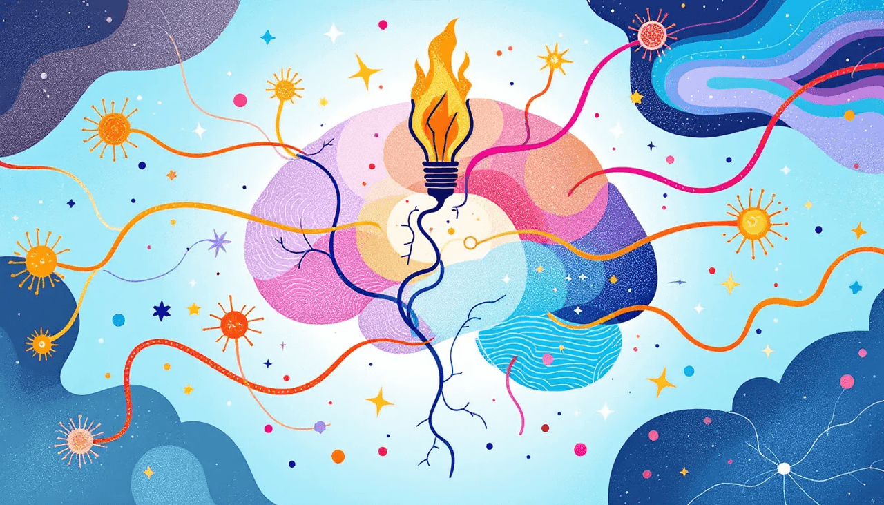 An illustration representing neurological side effects during detox.