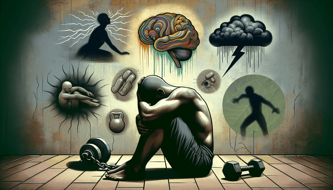 An illustration of withdrawal symptoms from Adderall.