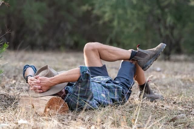 relaxing person