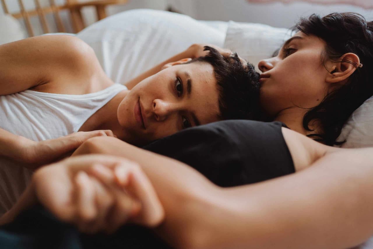 couple holding hands together