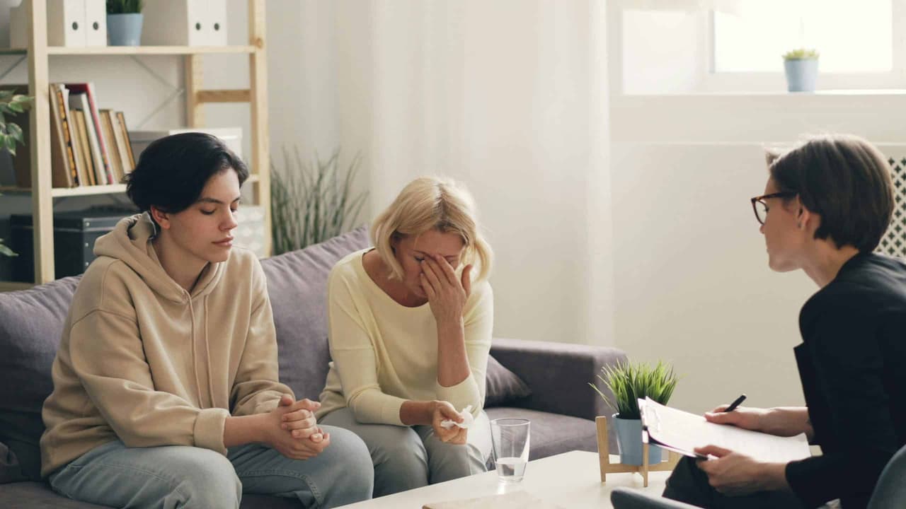 two women at a therapy appointment