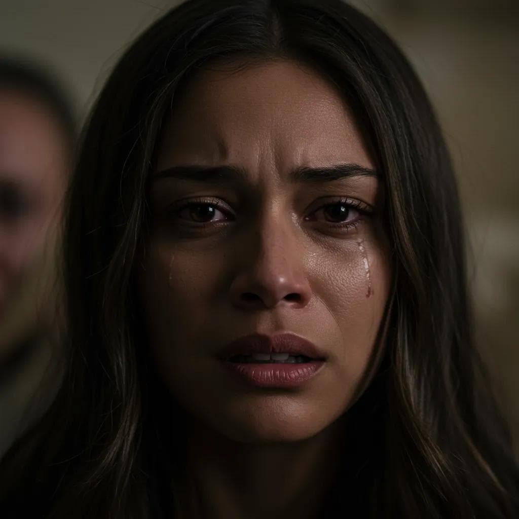 Close-up of a woman expressing a range of emotions, symbolizing trauma and resilience