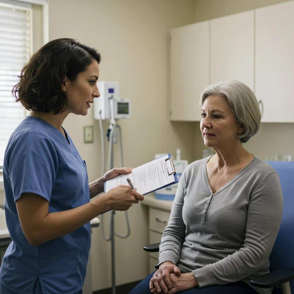 Woman showing signs of physical symptoms during alcohol withdrawal