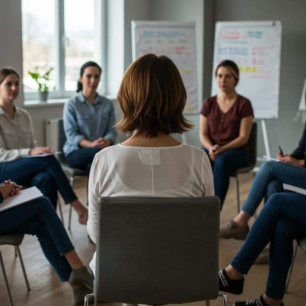 Women in a supportive therapy session, highlighting the profound importance of gender-specific mental health treatment