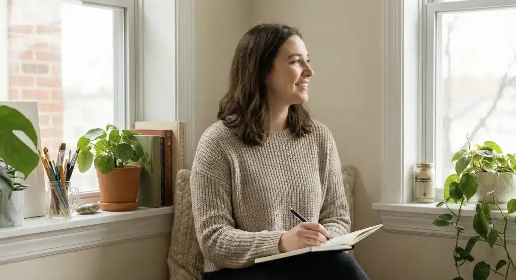 Woman rebuilding life in recovery from conduct disorder and substance use